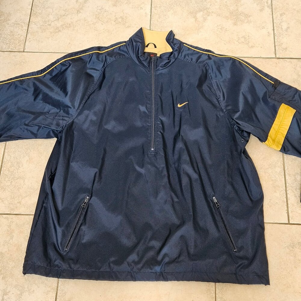 Nike Men's Half-Zip Pullover, Navy/Yellow, Sz XXL